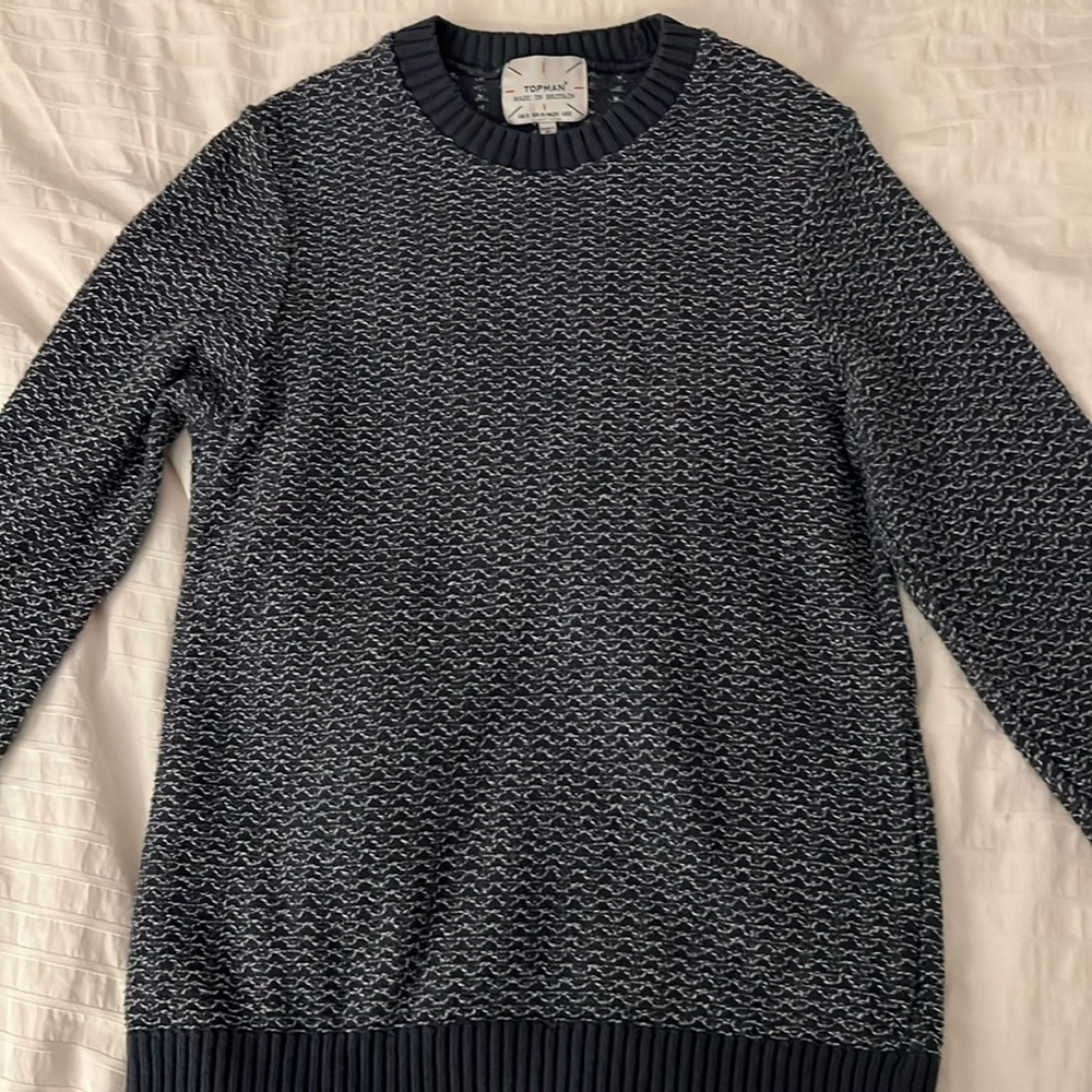 Knitted Blue TOPMAN Sweater